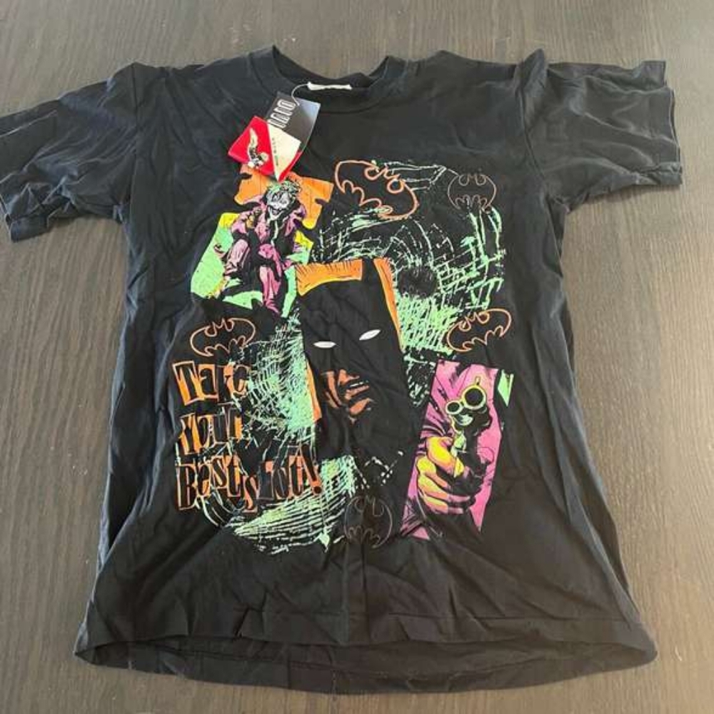 NOS Vintage 1989 Batman Joker Take Your Best Shot Single Stitch T-Shirt Large